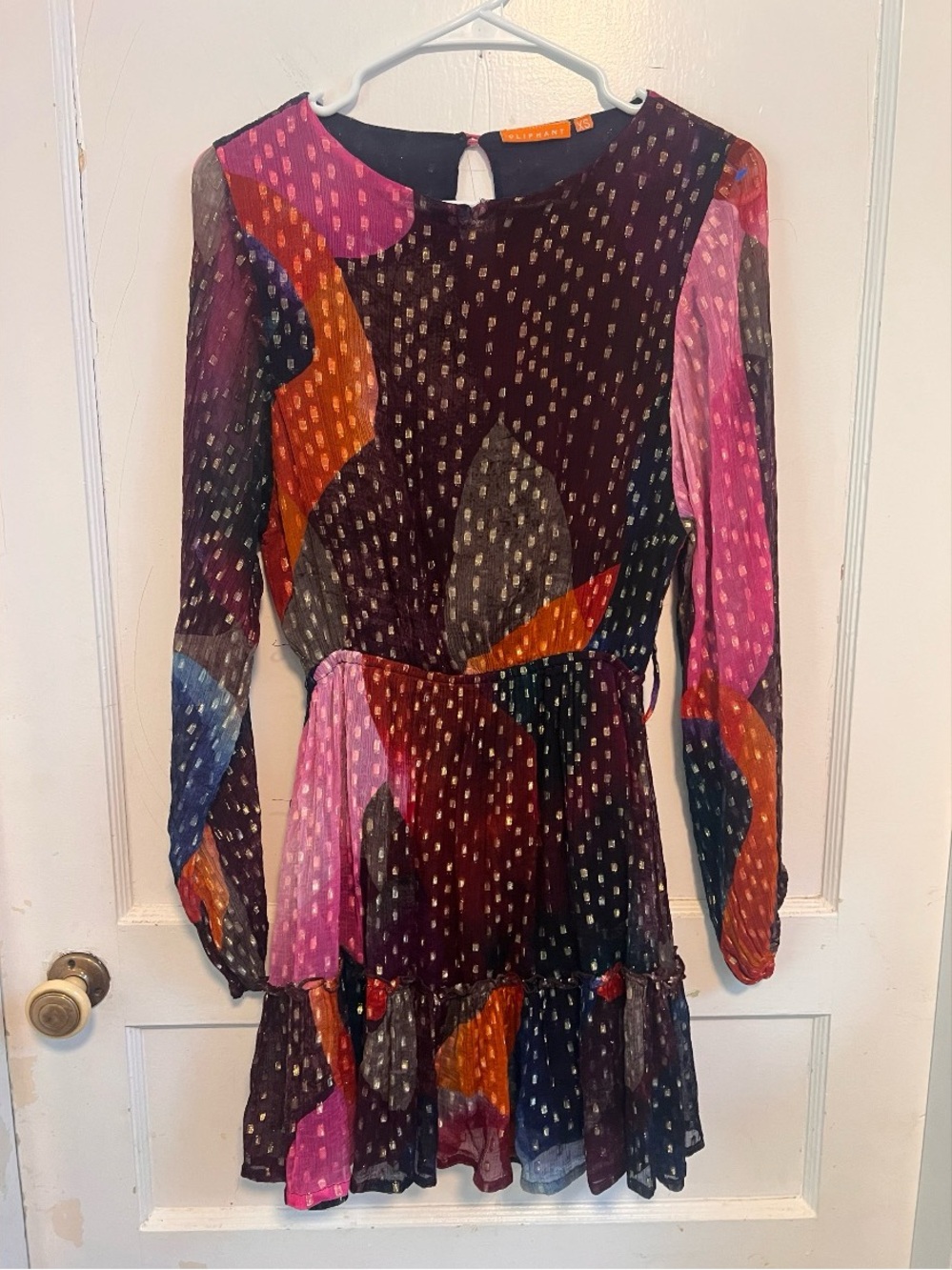 Oliphant Dress Womens Ballon Sleeve Tassel Pink 1112V Tassel
$298 Size XS